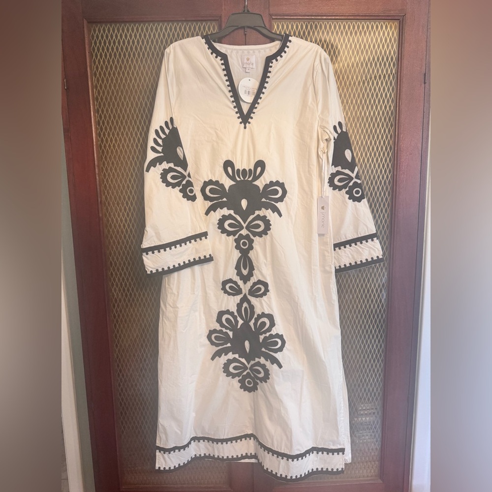 J. Marie black and white embroidered dress. Size small